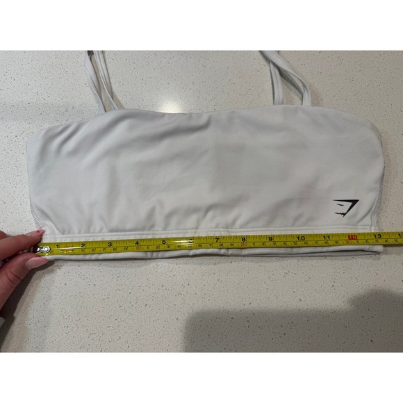 Gymshark Bandeau Sports Bra in White Size M - Picture 3 of 5